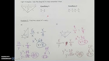 Geometry 7.4: Similarity in Right Triangles