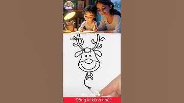 Vẽ chú tuần Lộc đẹp và nhanh nhất - lớp cô trà #ve #tapve #shorts