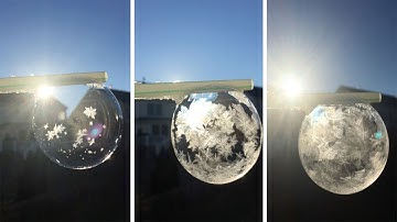 Stunning Frozen Bubble Looks Like Snowglobe