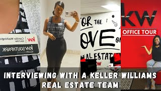 DAY IN THE LIFE OF A NEW REAL ESTATE AGENT WITH KELLER WILLIAMS OFFICE TOUR TEAM INTERVIEW