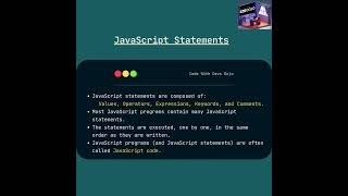 Understanding JavaScript Statements | Key Components Explained #codingtips #learning #javascript Profile