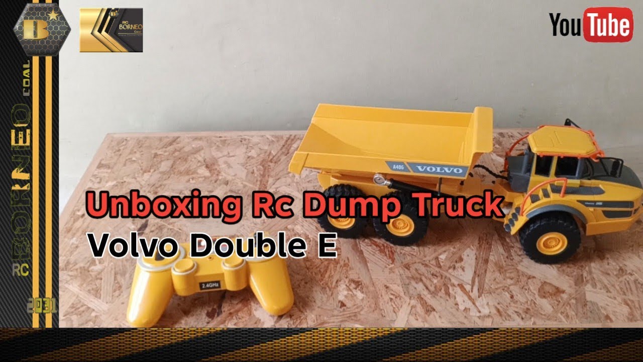 RC Dump Truck|Unboxing Volvo Double E E581|