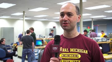 Electrical engineering students create 23-step Rube Goldberg contraption