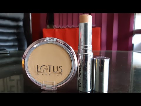 Lotus ecostay insta blend 5 in 1 cream compact with spf20 vs colorbar fullcover makeup stick review