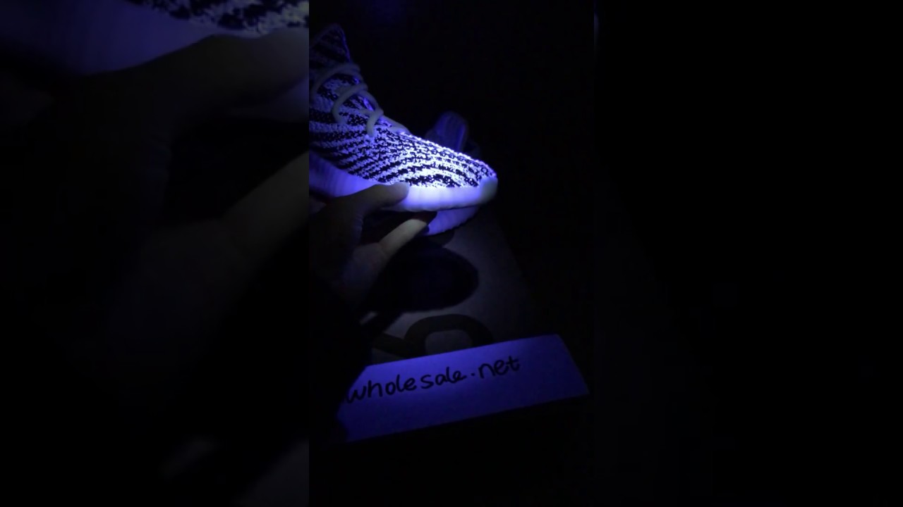 yeezy zebra glow in the dark