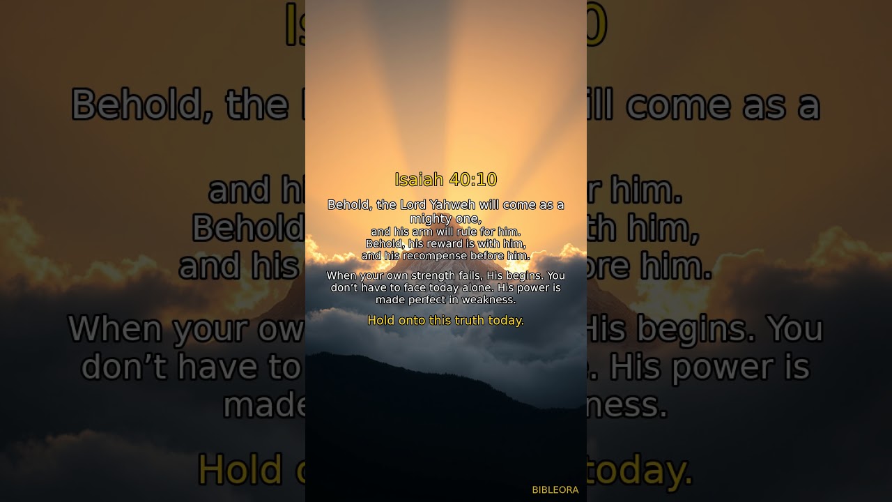 📖 HOLY BIBLE: Find Strength | Isaiah 40:10 #shorts