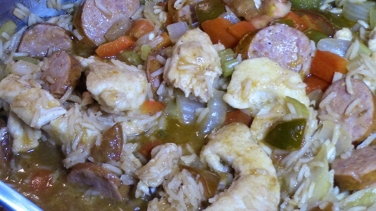 Chicken With Andouille Sausage...Cooking - YouTube