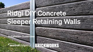 Ridgi Concrete Sleeper Retaining Walls from Austral Masonry | Installation