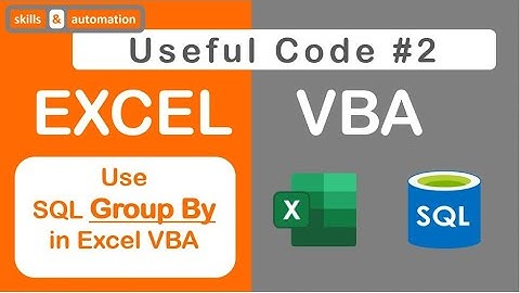 Excel VBA: Use SQL Group By Statement to Aggregate Data