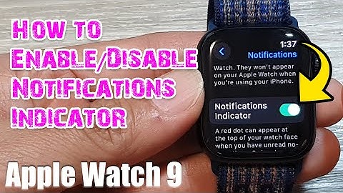 Apple Watch 9: How to Enable/Disable Notifications Indicator