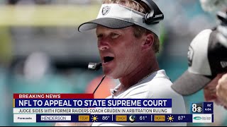 NFL appeals ruling siding with former Las Vegas Raiders coach Gruden to Nevada Supreme Court