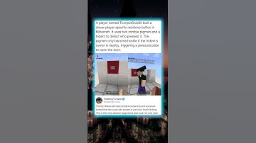 A player named TrumpetSol093 built a clever player-specific redstone button in Minecraft. It uses