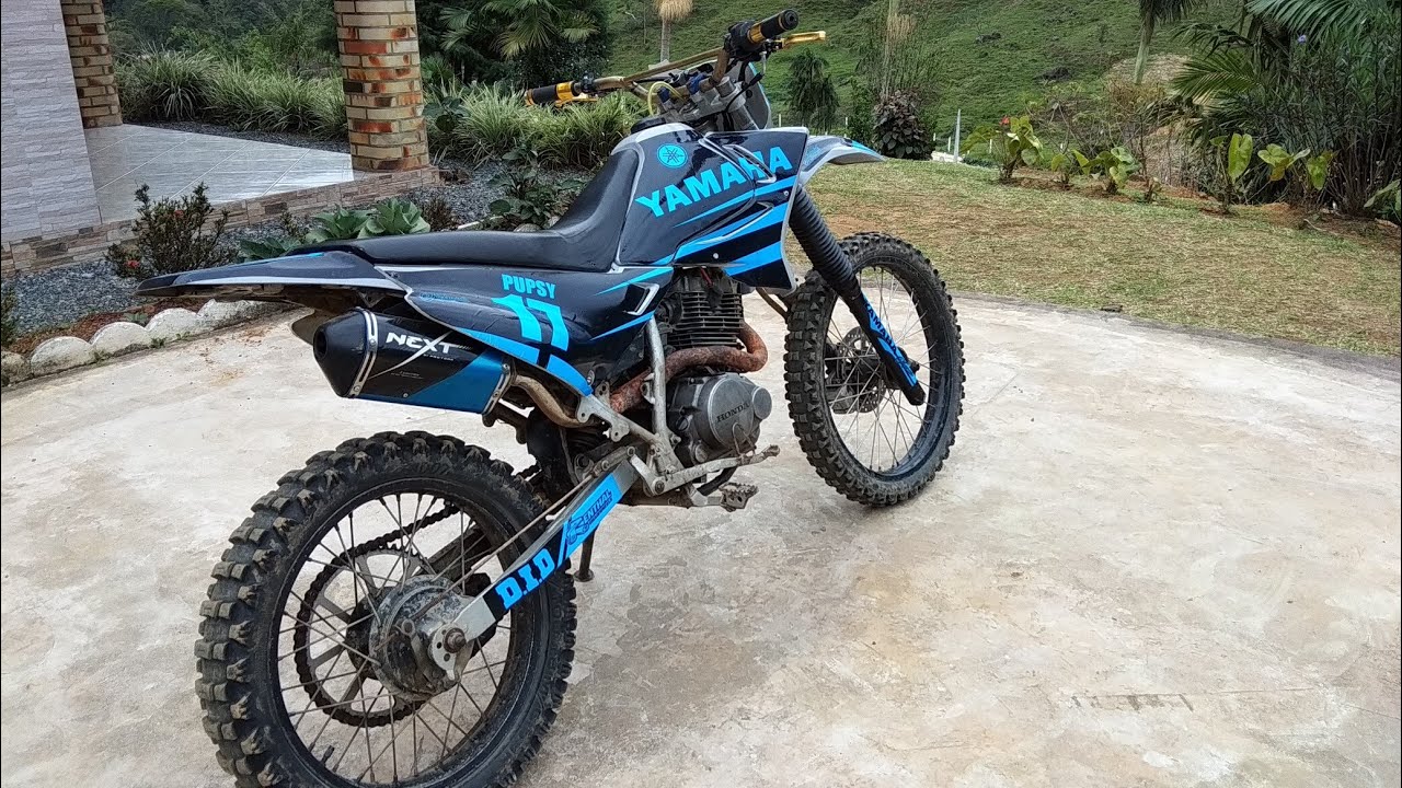 Kit Adesivo Moto Cross Trilha Xtz 250 Lander Fox Azul Lm215