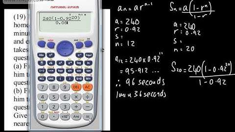 Core 2 - Geometric Sequences and Series 8 - Exam Style Questions 1