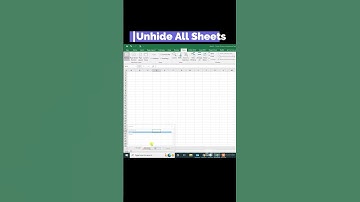 #Short Excel Unhide All sheets