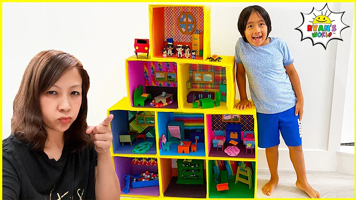 Ryan's Giant Doll House Adventure with Mommy and m...