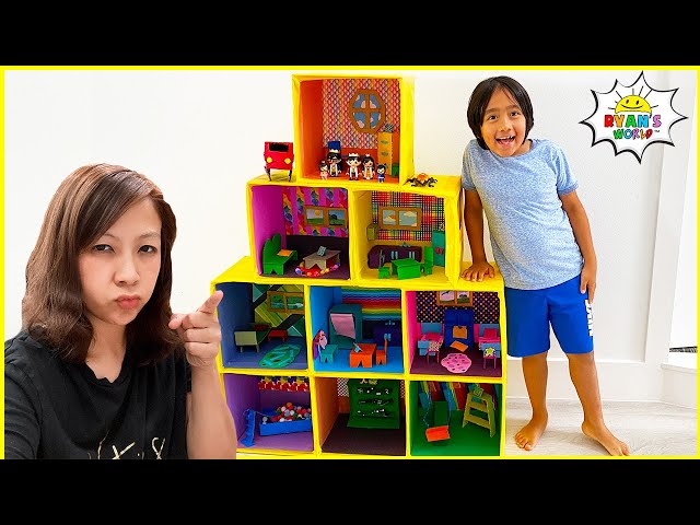 Ryan's Giant Doll House Adventure with Mommy and more 1hr kids Video! class=
