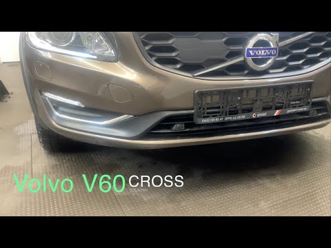 Снятие установка переднего бампера на Volvo V60 Cross Country