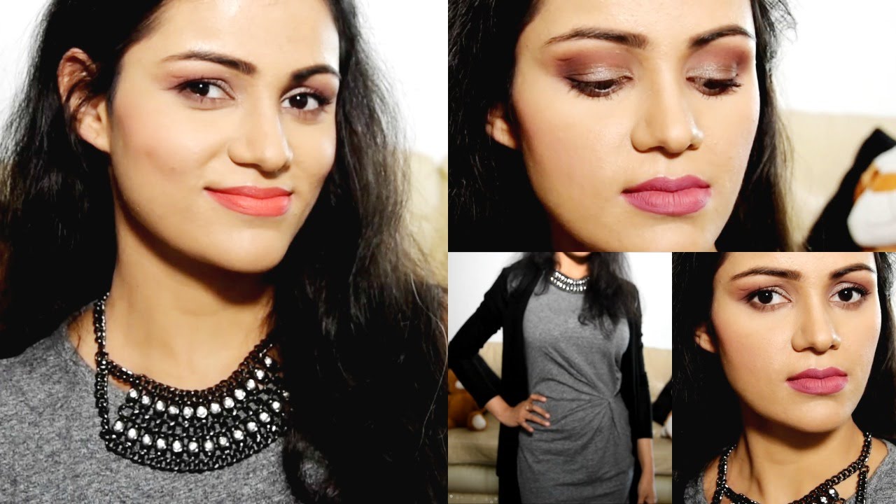 GRWM Casual Day Makeup Look/ Tutorial Two lip options For Indian, Olive  Skin Tone 