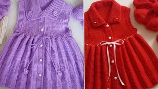 تريكو # غرزة الكسرات لفساتين البنات knitting stitch(قناة كشكول بسمة)
