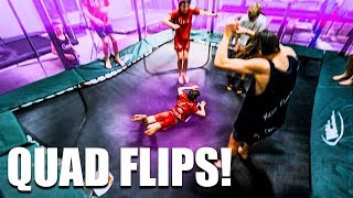 INSANE TRAMPOLINE MEETUP! *QUAD FLIPS*