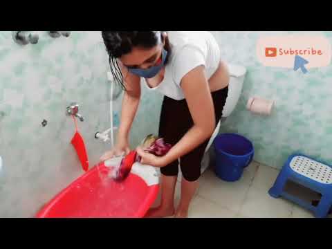 Desi girl clothes cleaning by Daily Routing / Tumpa Vlog New  video