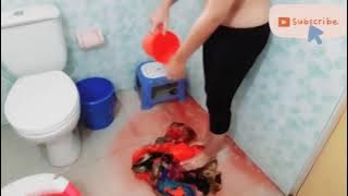 Desi girl clothes cleaning by Daily Routing / Tumpa Vlog New  video