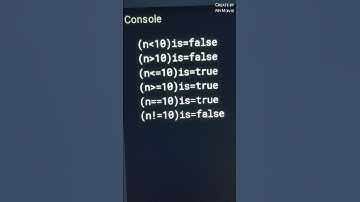 relational operators in Dart