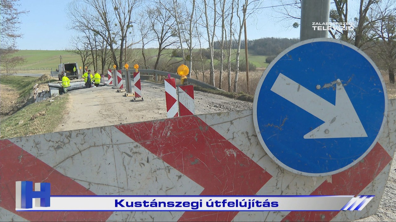Kustánszegi útfelújítás – ZTV Híradó 2026-03-09