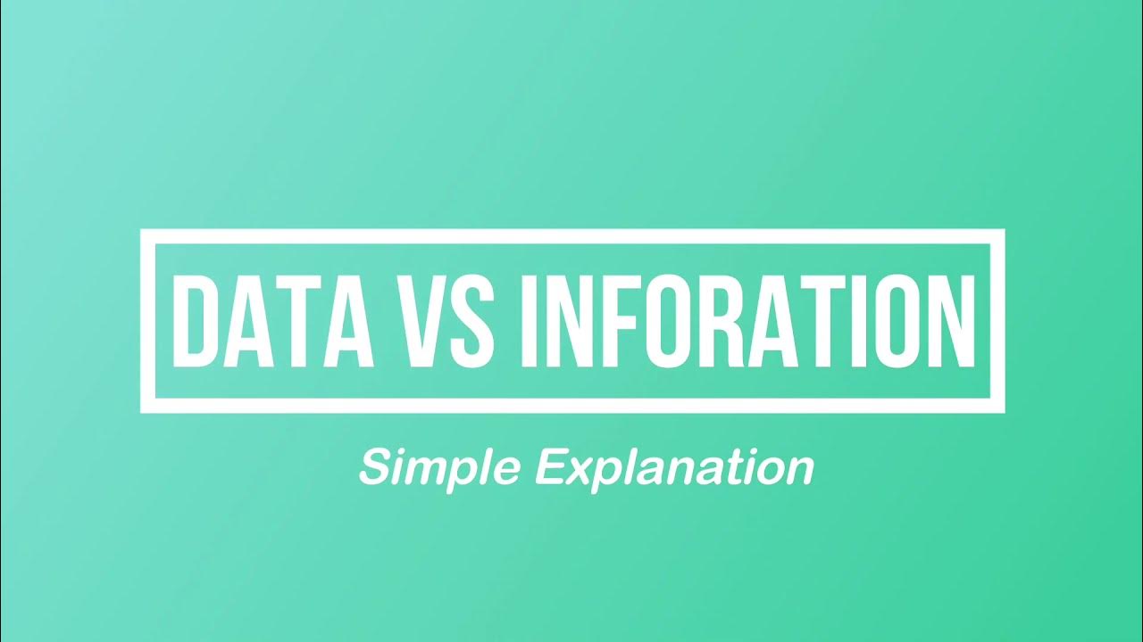 Data vs Information CodeWithArya What is Data What is Information