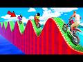 SHINCHAN AND FRANKLIN TRIED THE IMPOSSIBLE GIANT SPEED BOOSTER HILL ROADS PARKOUR CHALLENGE GTA 5 