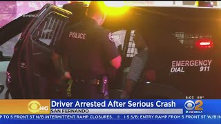 Driver arrested after crash in San Fernando