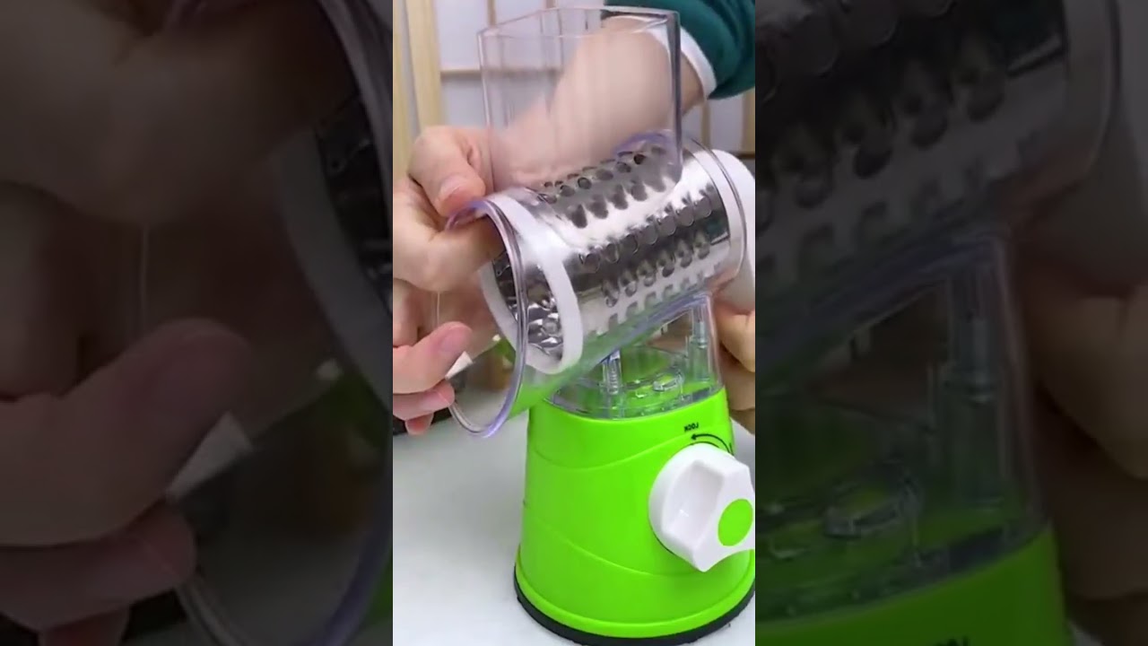 Tabletop Drum Grater (Vegetable Cutter/Slicer/Shredder)- Blue
