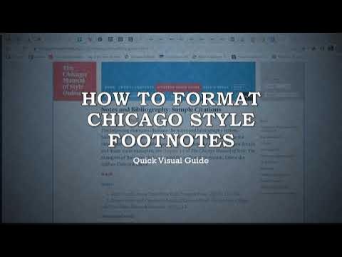 Chicago Style Footnotes Tutorial - YouTube