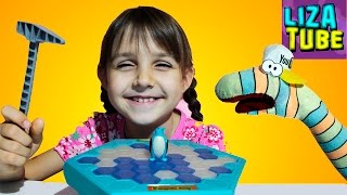 Веселая ИГРА Челлендж НЕ УРОНИ ПИНГВИНА Развлечение для детей Funny game Penguin Trap