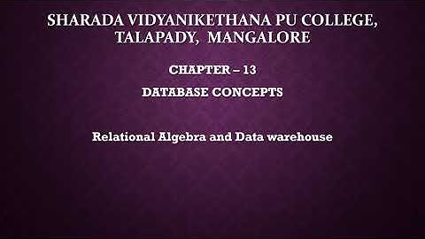 Chapter 13 Database Concepts Part 9  By Mr  Rohith