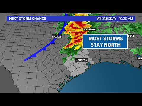 Live Radar: Scattered showers moving into the Houston area from the ...