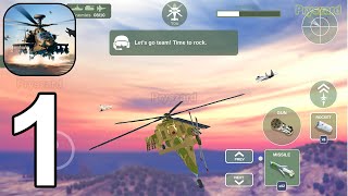 Helicopter Simulator: Warfare - Gameplay Walkthrough Part 1 GUNSHIP BATTLE Helicopter 3D (Android) screenshot 2