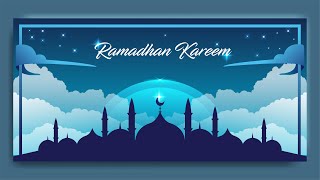 Silhouette Mosque At Night Sky. Design Tutorial