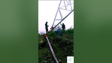 220kV Transmission Line Construction #TransmissionLine #220kV #electrical  #HighVoltage #PowerGrid