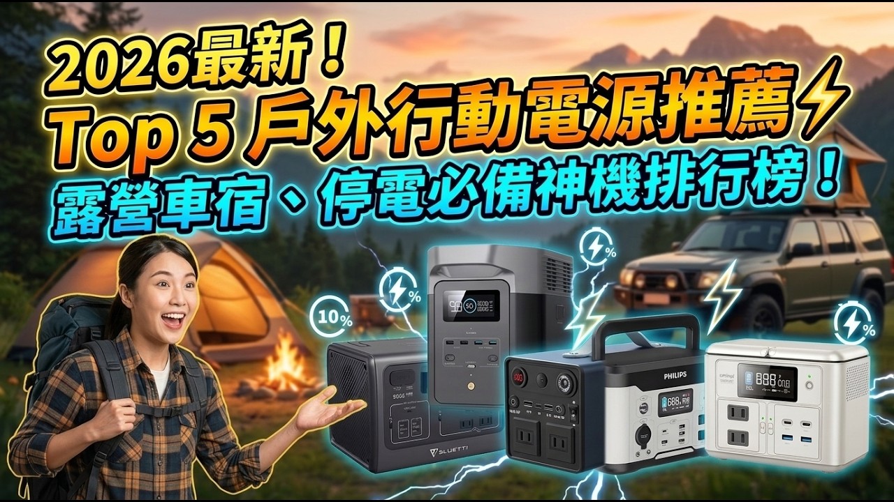 2026最新！Top 5 戶外行動電源推薦⚡️露營車宿、停電必備神機排行榜！ 縮圖