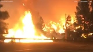 A california woman captured dramatic video as she drove through flames
trying to flee the devastating woolsey fire in malibu. details:
https://abc7.la/2z0lh5...