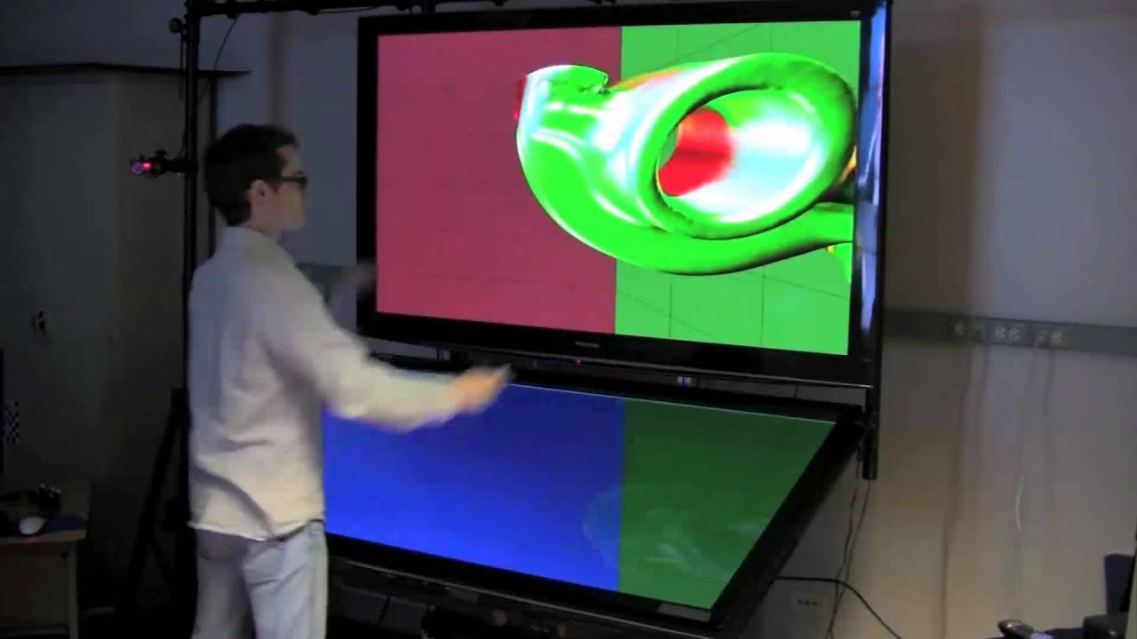 Omegadesk Demo: Kinect tracking and object manipulation - YouTube