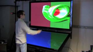 Omegadesk Demo: Kinect tracking and object manipulation