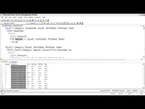 6  Generating Cross Tab TablePivot