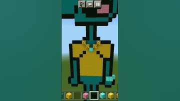 Full squidward pixel art Minecraft