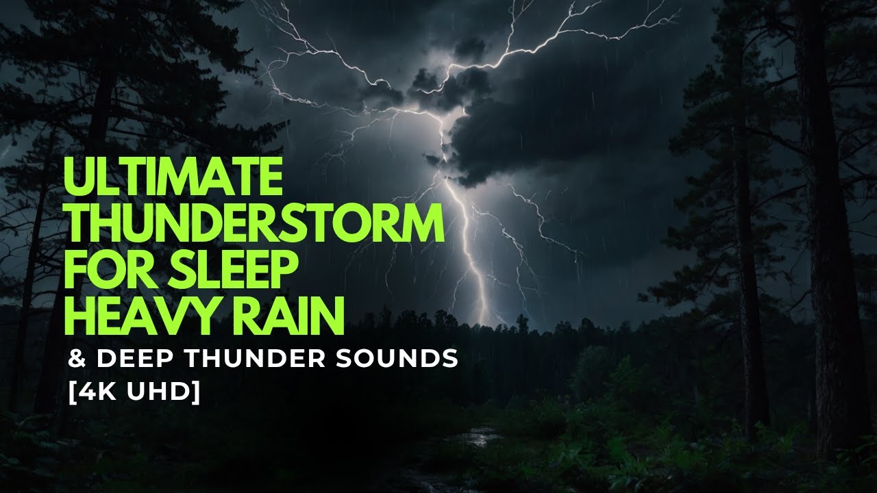 Ultimate Thunderstorm for Sleep Heavy Rain & Deep Thunder Sounds 4K UHD ...