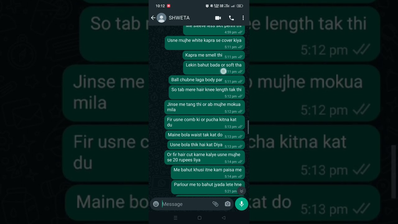 HEADSHAVE STORY OF SHWETA (SHWETA GANJI HUA ROADSIDE NAYI SE)