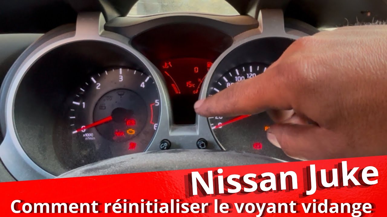 Nissan juke - mise à zéro le voyant de la vidange sans ordinateur - YouTube