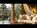 Rainy Italian Villa Patio 🌧️ Cozy Garden Escape with Soft Jazz Music